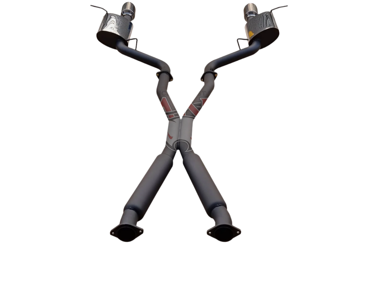 Manta - Jeep Grand Cherokee WK2 SRT 6.4L V8 - Twin 3" Cat Back Exhaust System with Chrome Tips - Hotdog/Muffler