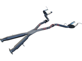 Manta - Jeep Grand Cherokee WK2 SRT 6.4L V8 - Twin 3" Cat Back Exhaust System with Chrome Tips - Hotdog/Muffler