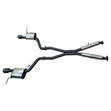 Manta - Jeep Grand Cherokee WK2 5.7L V8 - Twin 3" Cat Back Exhaust System with Black Tips - Hotdog/Muffler