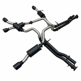 Manta Stainless Steel Exhaust No Centre Muffler Rear Mufflers 5in Black Tips RAM 1500 HO - SSMKRA0030