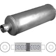 Redback - 3" Chambered Muffler Centre/Centre 24"x8" Round Aluminised