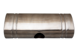 XForce | Universal East-West Muffler 2.25" Inlet Dual 2" Outlets | Brushed 409 Stainless | VX9E4-202252