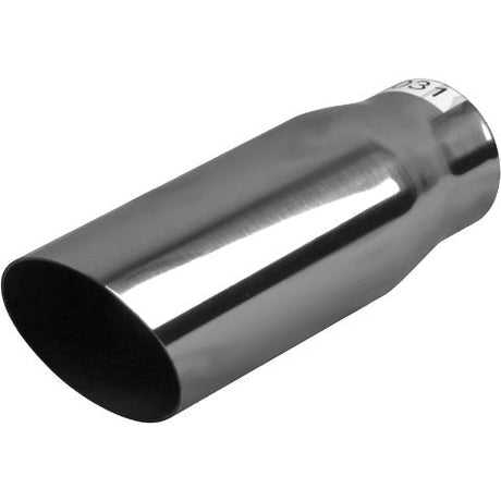 Exhaust Tip - 2 1/2" Inch (In) 3 1/2" Inch (Out) 225mm Long (Angle Cut)