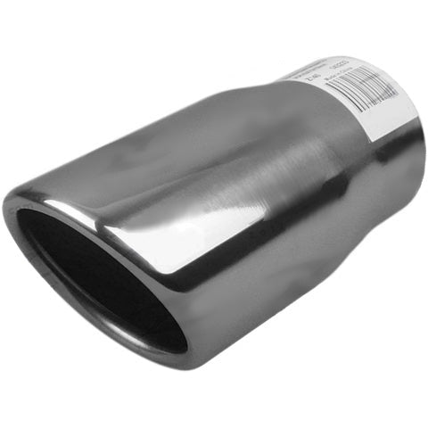 Exhaust Tip - 2 1/4" Inch (In) 3" Inch (Out) 125mm Long (Rolled In - Angle Cut)